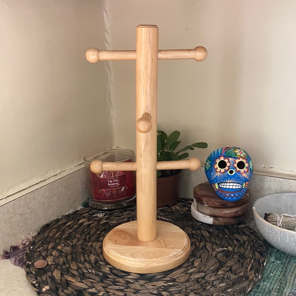 Boho Wooden Mug Holder
